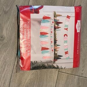 Holiday Time Merry Christmas Tassel Garland Kit - Red, Green, White